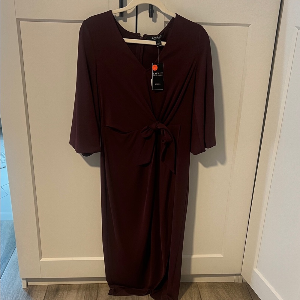 Lauren Ralph Lauren Deep Red Long Sleeve Dress